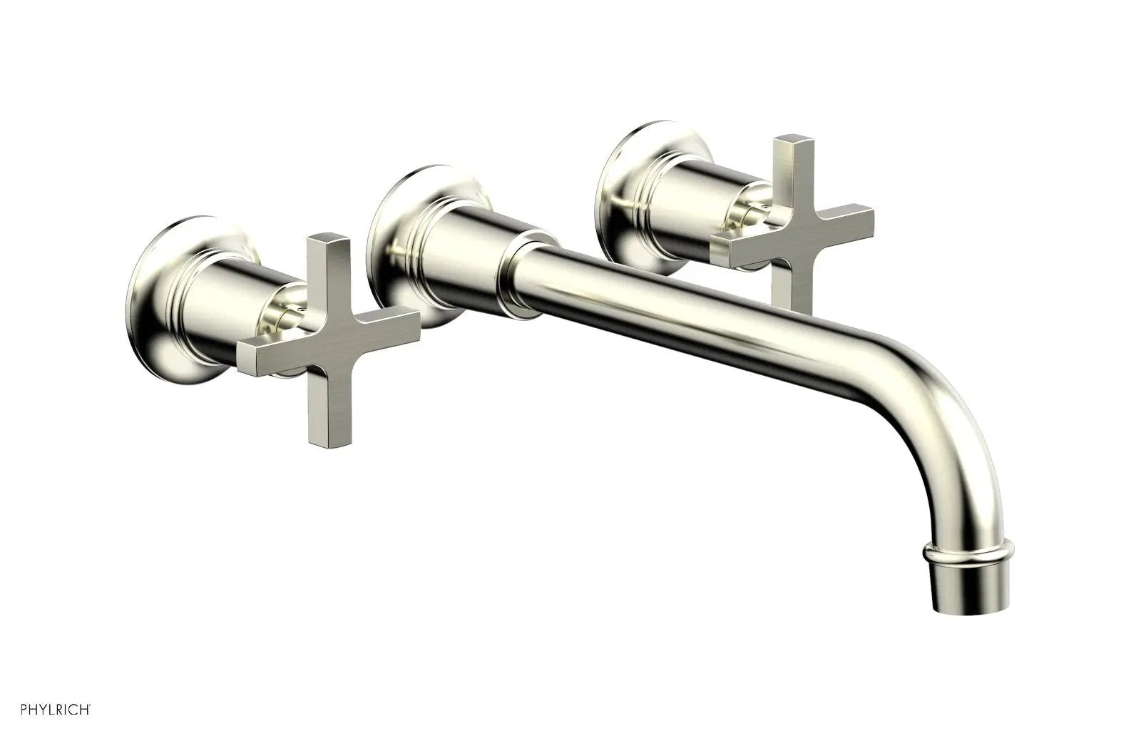 Phylrich HEX MODERN Wall Lavatory Set 10" Spout - Cross Handles by Phylrich