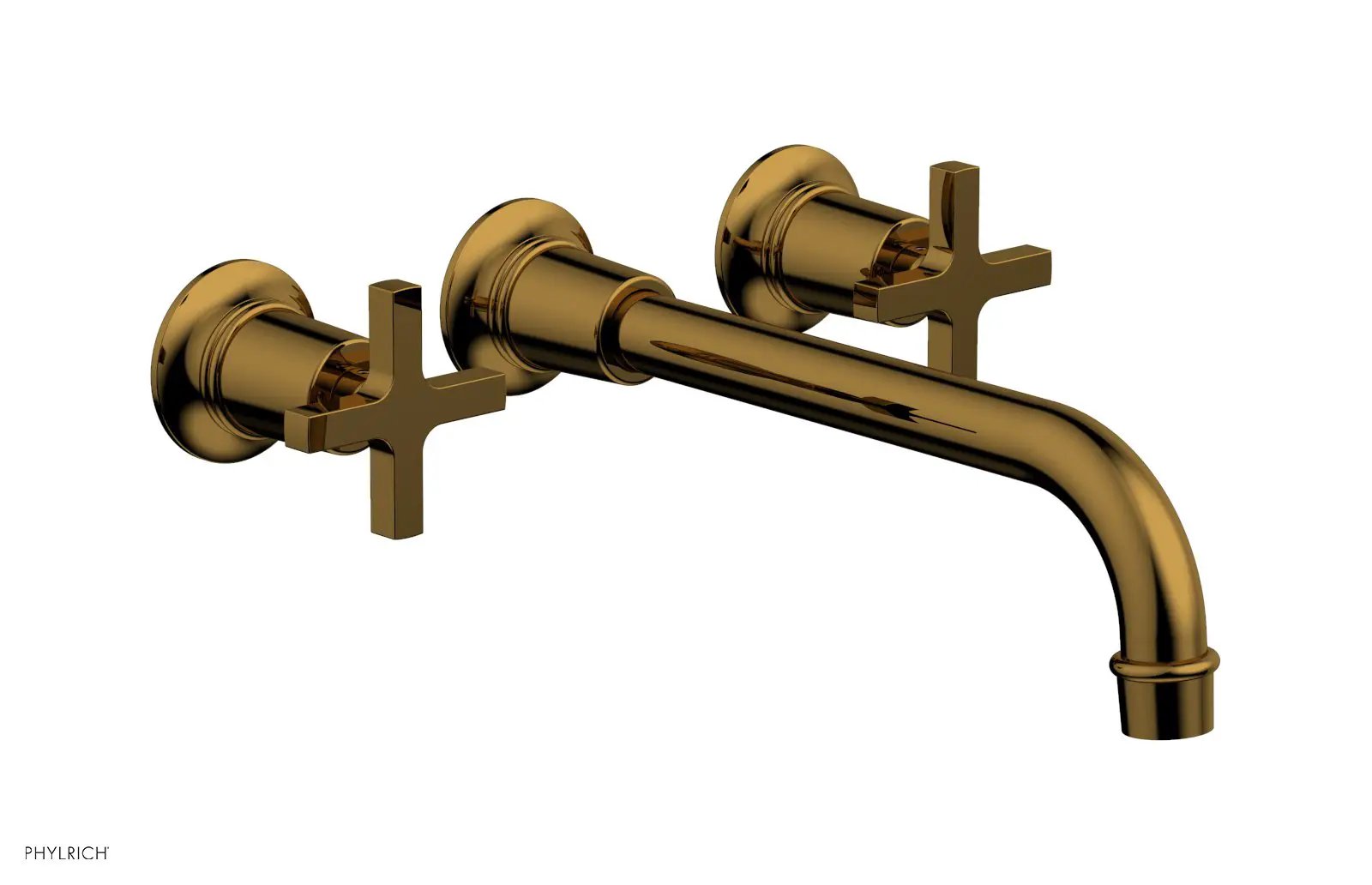 Phylrich HEX MODERN Wall Lavatory Set 10" Spout - Cross Handles by Phylrich