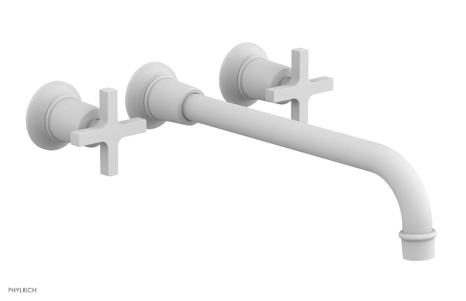 Phylrich HEX MODERN Wall Lavatory Set 12" Spout - Cross Handles by Phylrich