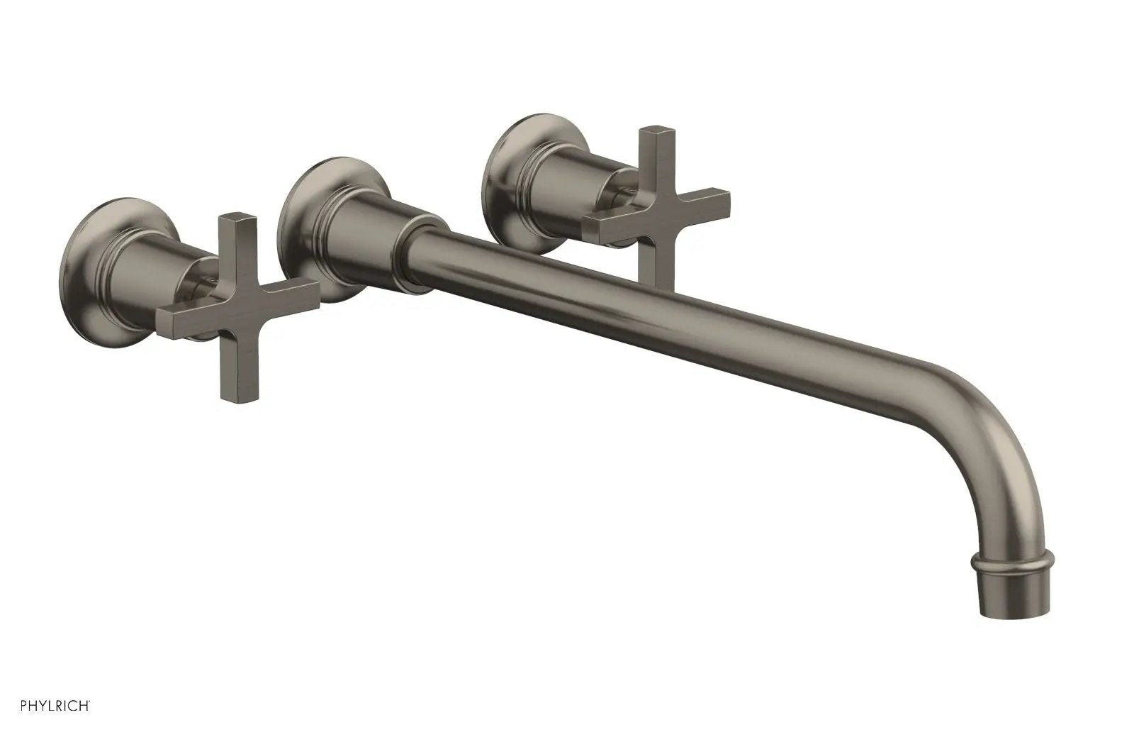 Phylrich HEX MODERN Wall Lavatory Set 14" Spout - Cross Handles by Phylrich