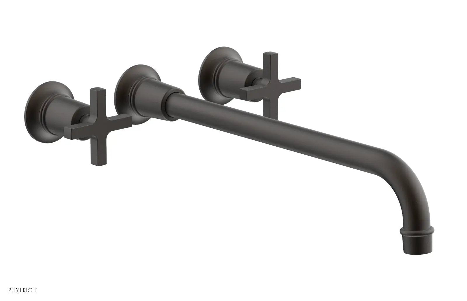 Phylrich HEX MODERN Wall Lavatory Set 14" Spout - Cross Handles by Phylrich