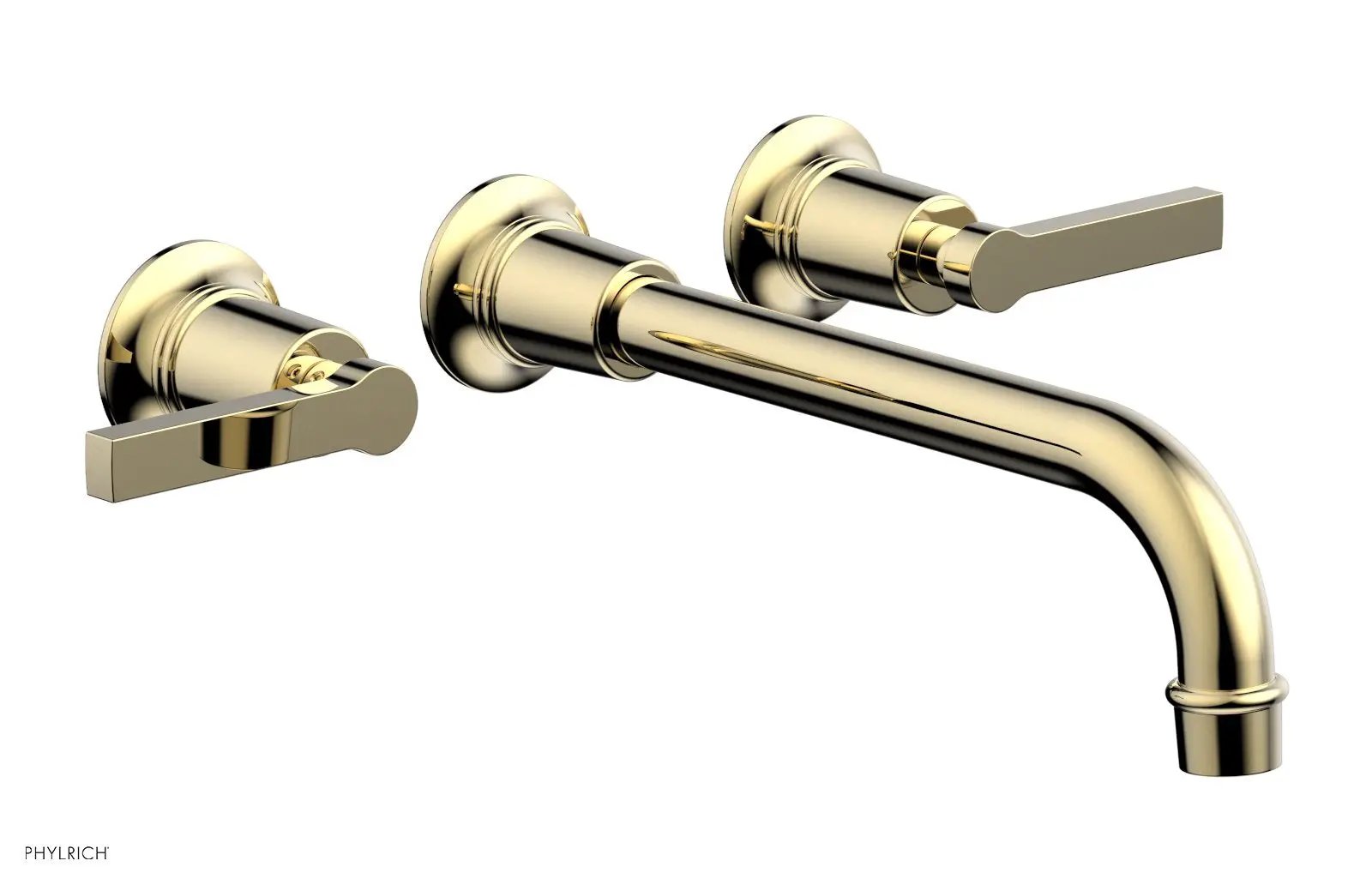 Phylrich HEX MODERN Wall Lavatory Set 10" Spout - Lever Handles by Phylrich