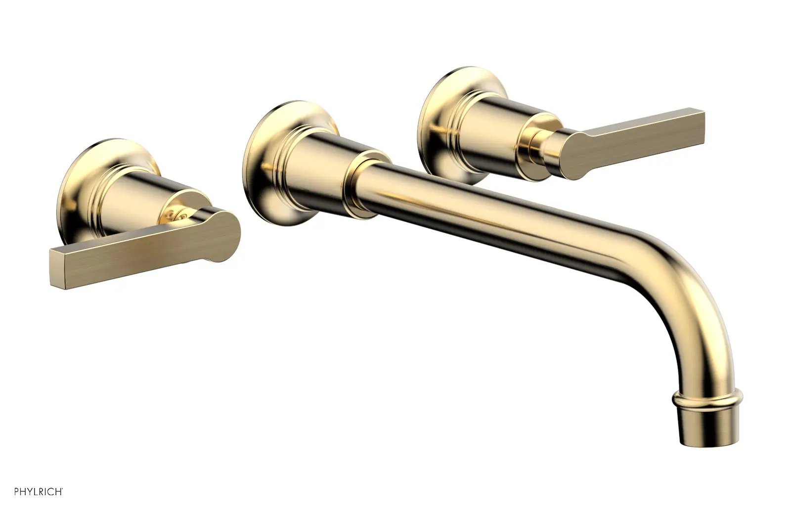 Phylrich HEX MODERN Wall Lavatory Set 10" Spout - Lever Handles by Phylrich