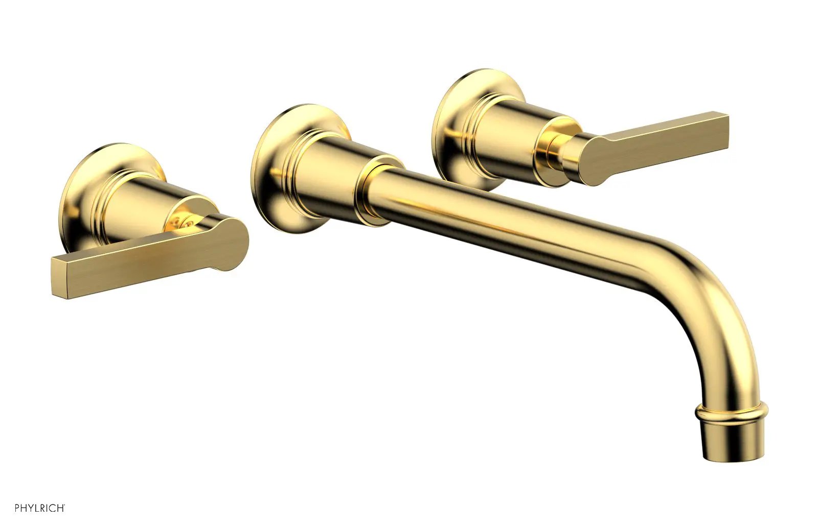Phylrich HEX MODERN Wall Lavatory Set 10" Spout - Lever Handles by Phylrich