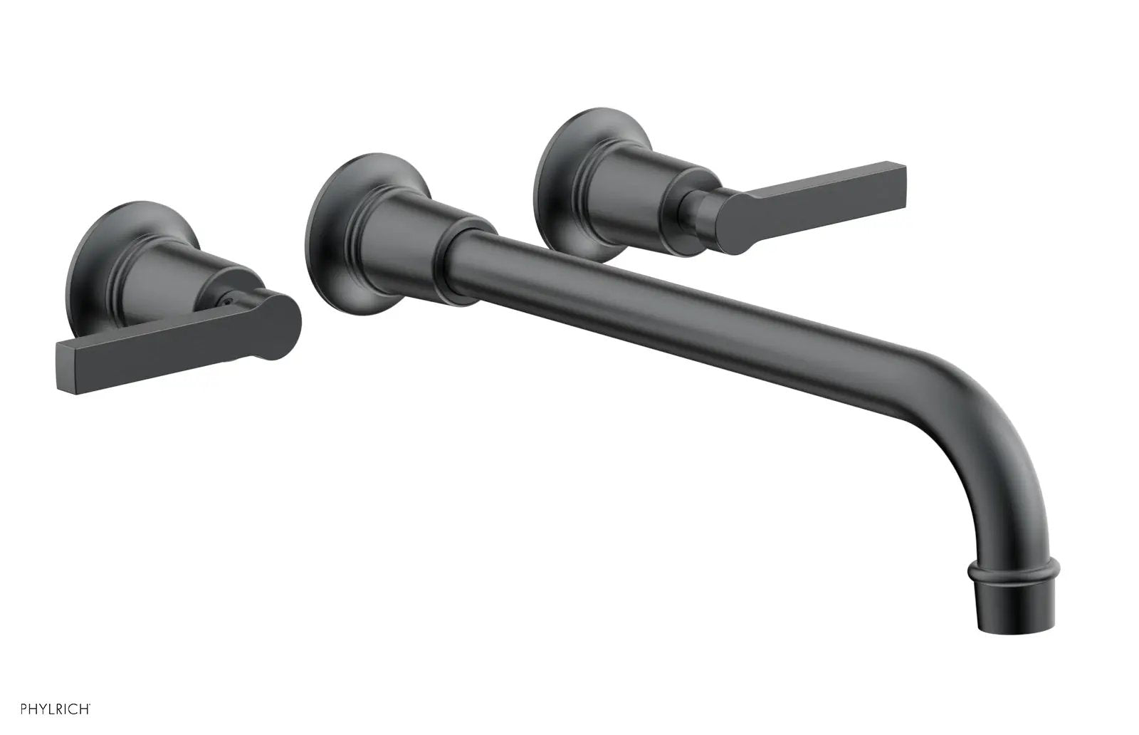 Phylrich HEX MODERN Wall Lavatory Set 12" Spout - Lever Handles by Phylrich