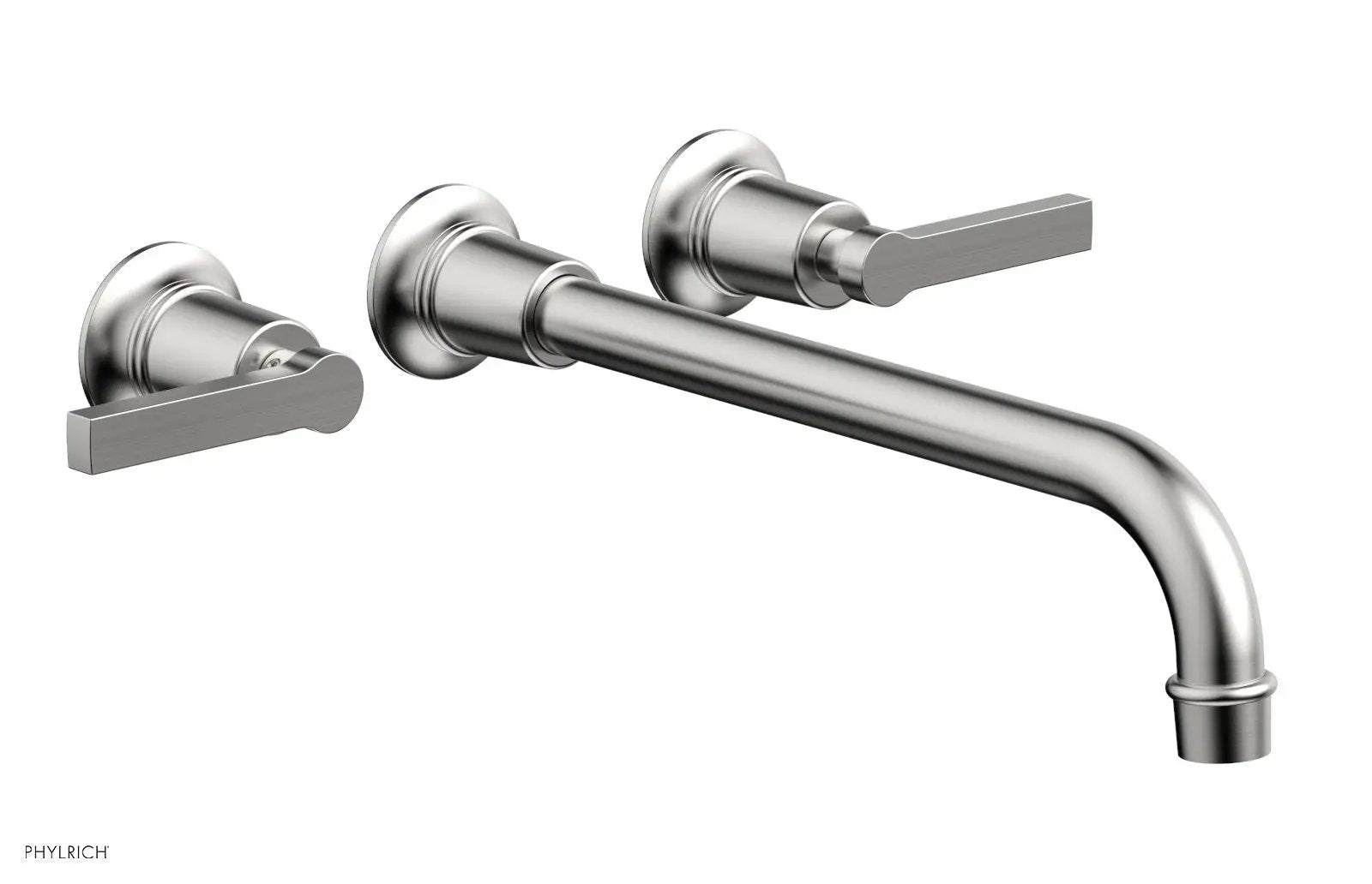 Phylrich HEX MODERN Wall Lavatory Set 12" Spout - Lever Handles by Phylrich