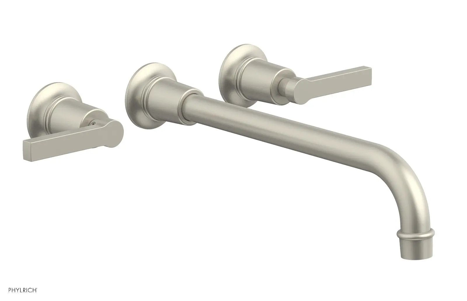 Phylrich HEX MODERN Wall Lavatory Set 12" Spout - Lever Handles by Phylrich