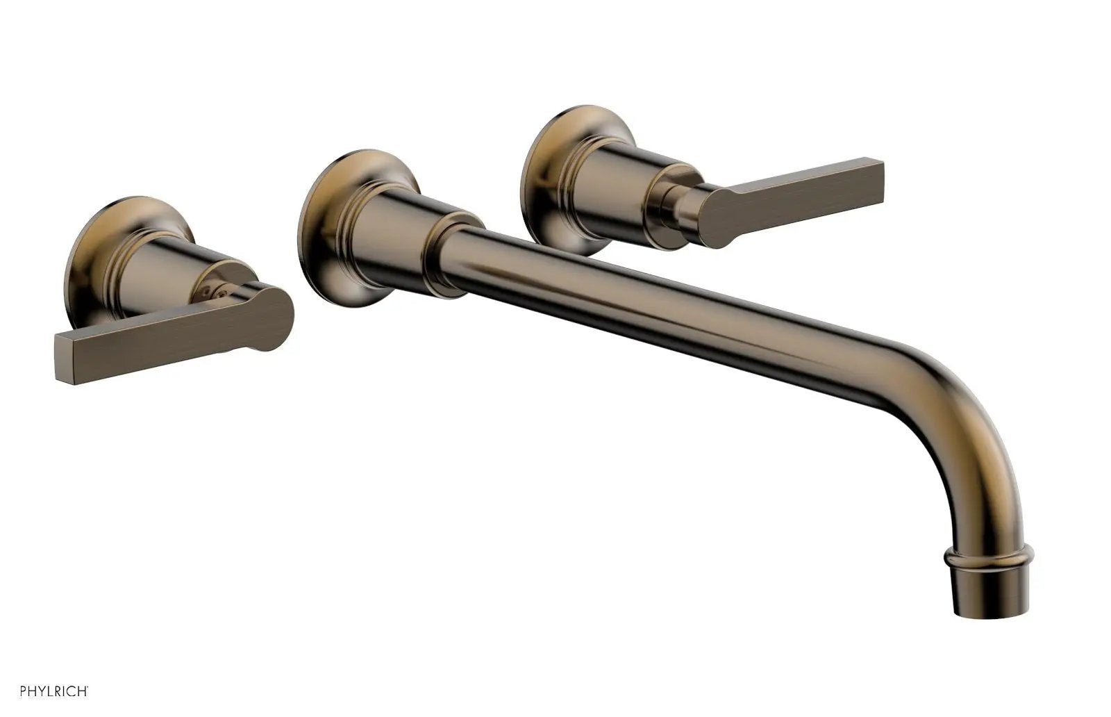 Phylrich HEX MODERN Wall Lavatory Set 12" Spout - Lever Handles by Phylrich