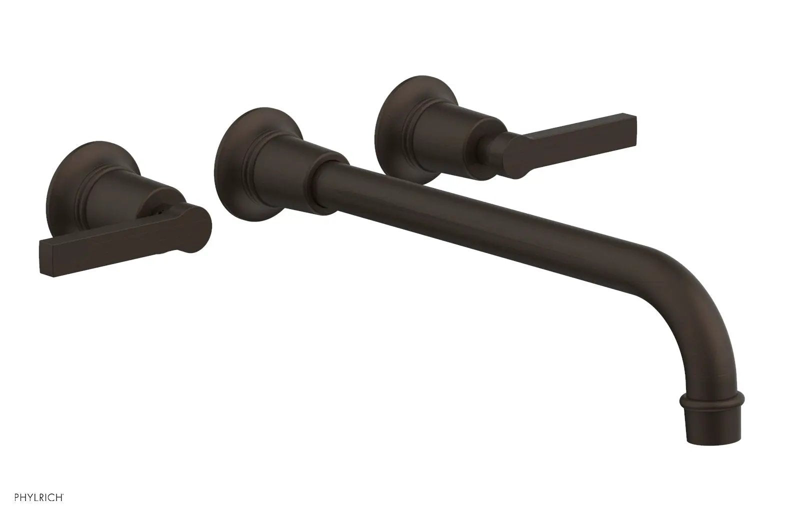 Phylrich HEX MODERN Wall Lavatory Set 12" Spout - Lever Handles by Phylrich