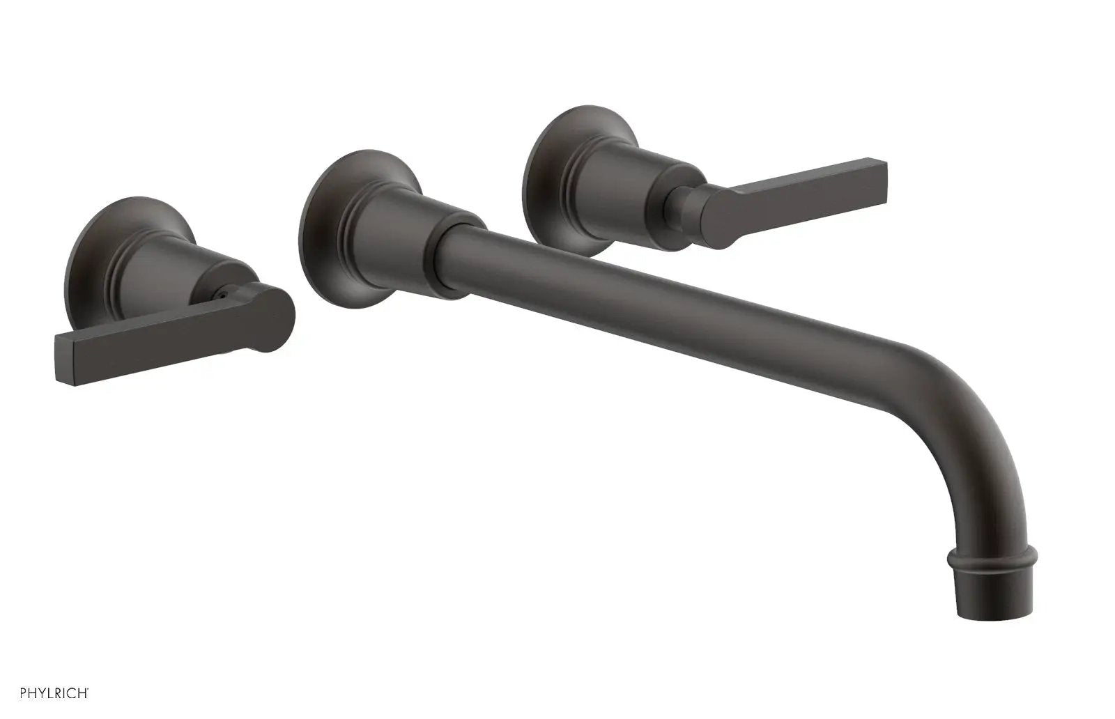 Phylrich HEX MODERN Wall Lavatory Set 12" Spout - Lever Handles by Phylrich