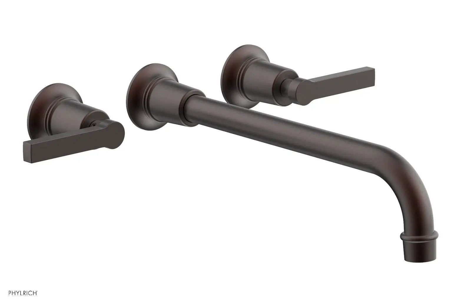 Phylrich HEX MODERN Wall Lavatory Set 12" Spout - Lever Handles by Phylrich