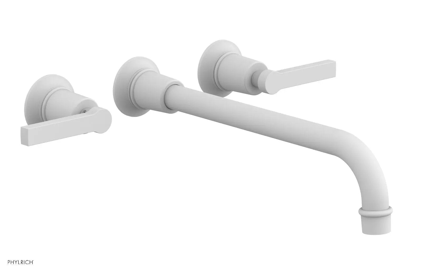 Phylrich HEX MODERN Wall Lavatory Set 12" Spout - Lever Handles by Phylrich