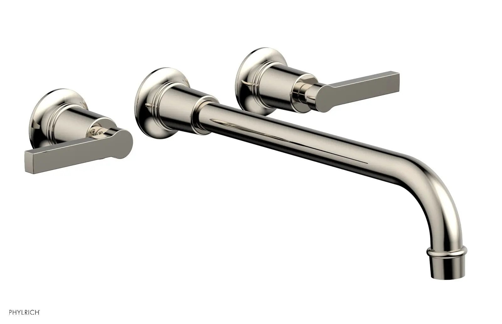 Phylrich HEX MODERN Wall Lavatory Set 12" Spout - Lever Handles by Phylrich