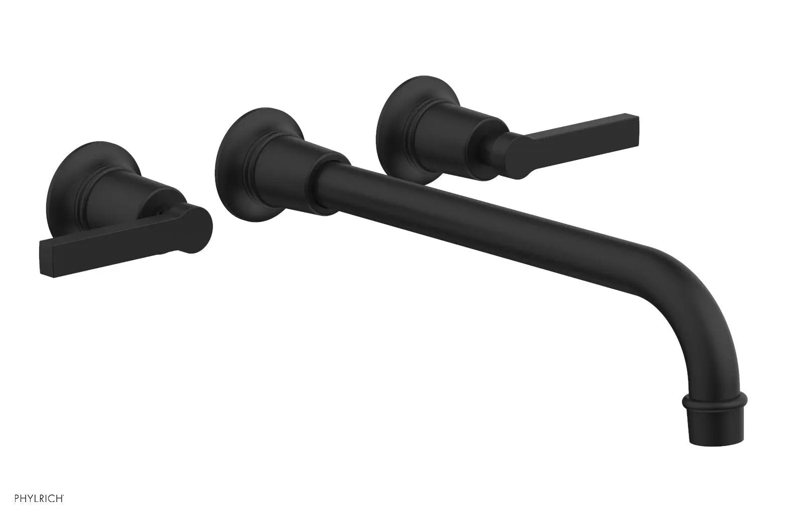 Phylrich HEX MODERN Wall Lavatory Set 12" Spout - Lever Handles by Phylrich