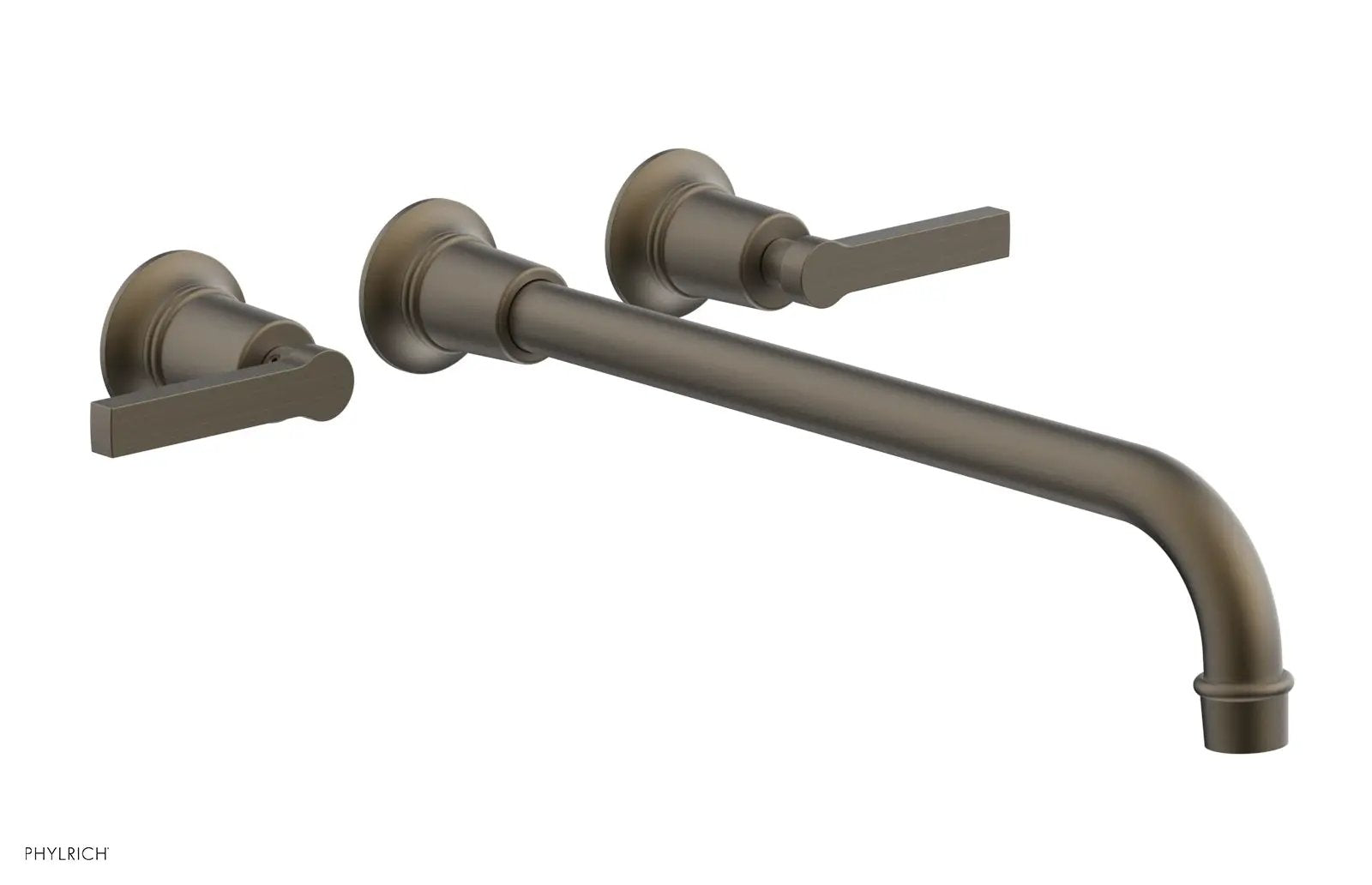 Phylrich HEX MODERN Wall Lavatory Set 14" Spout - Lever Handles by Phylrich