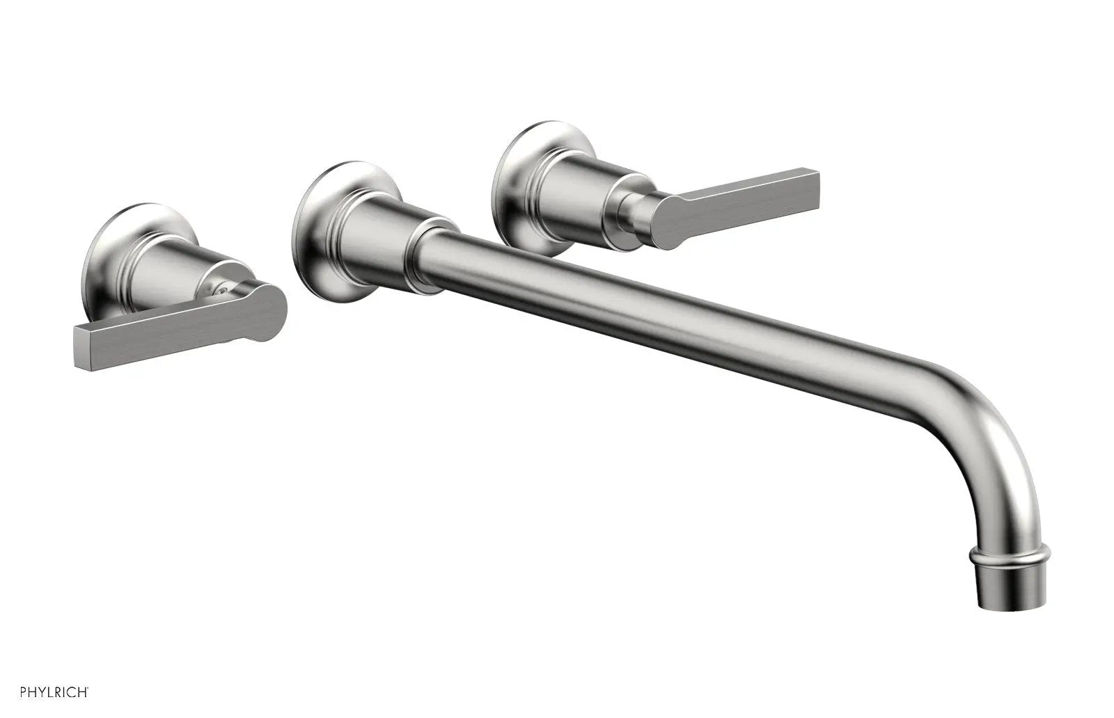 Phylrich HEX MODERN Wall Lavatory Set 14" Spout - Lever Handles by Phylrich