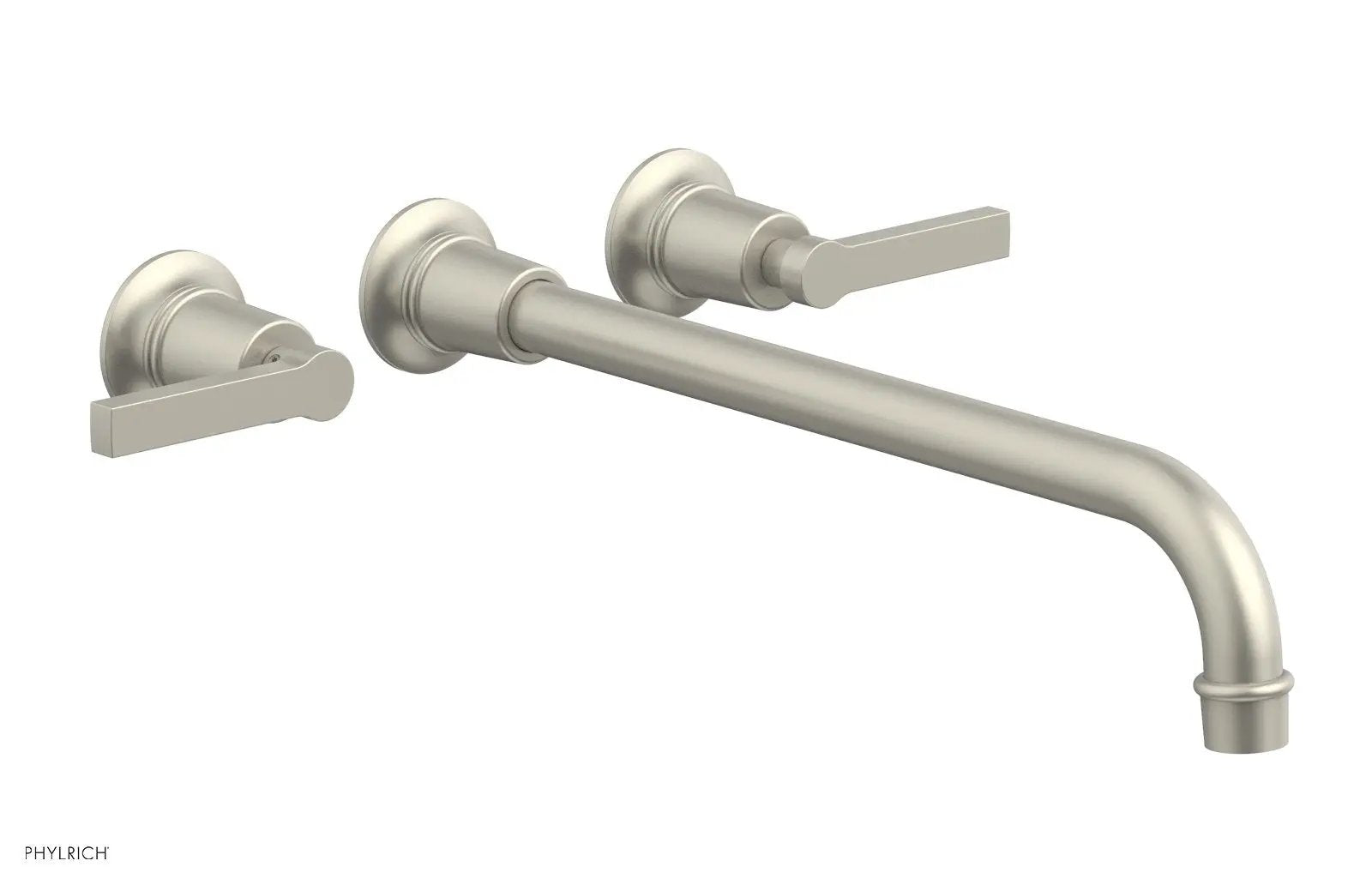 Phylrich HEX MODERN Wall Lavatory Set 14" Spout - Lever Handles by Phylrich
