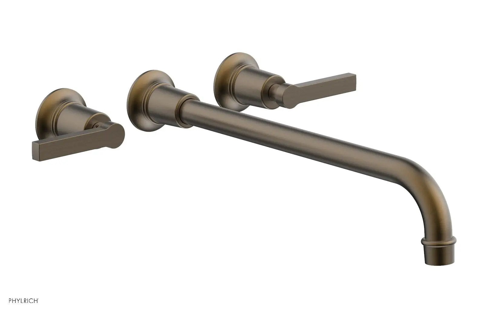 Phylrich HEX MODERN Wall Lavatory Set 14" Spout - Lever Handles by Phylrich