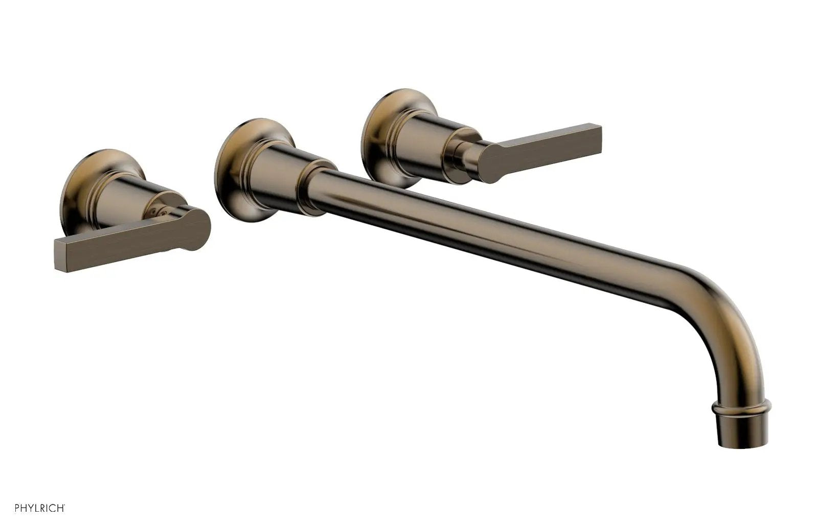 Phylrich HEX MODERN Wall Lavatory Set 14" Spout - Lever Handles by Phylrich