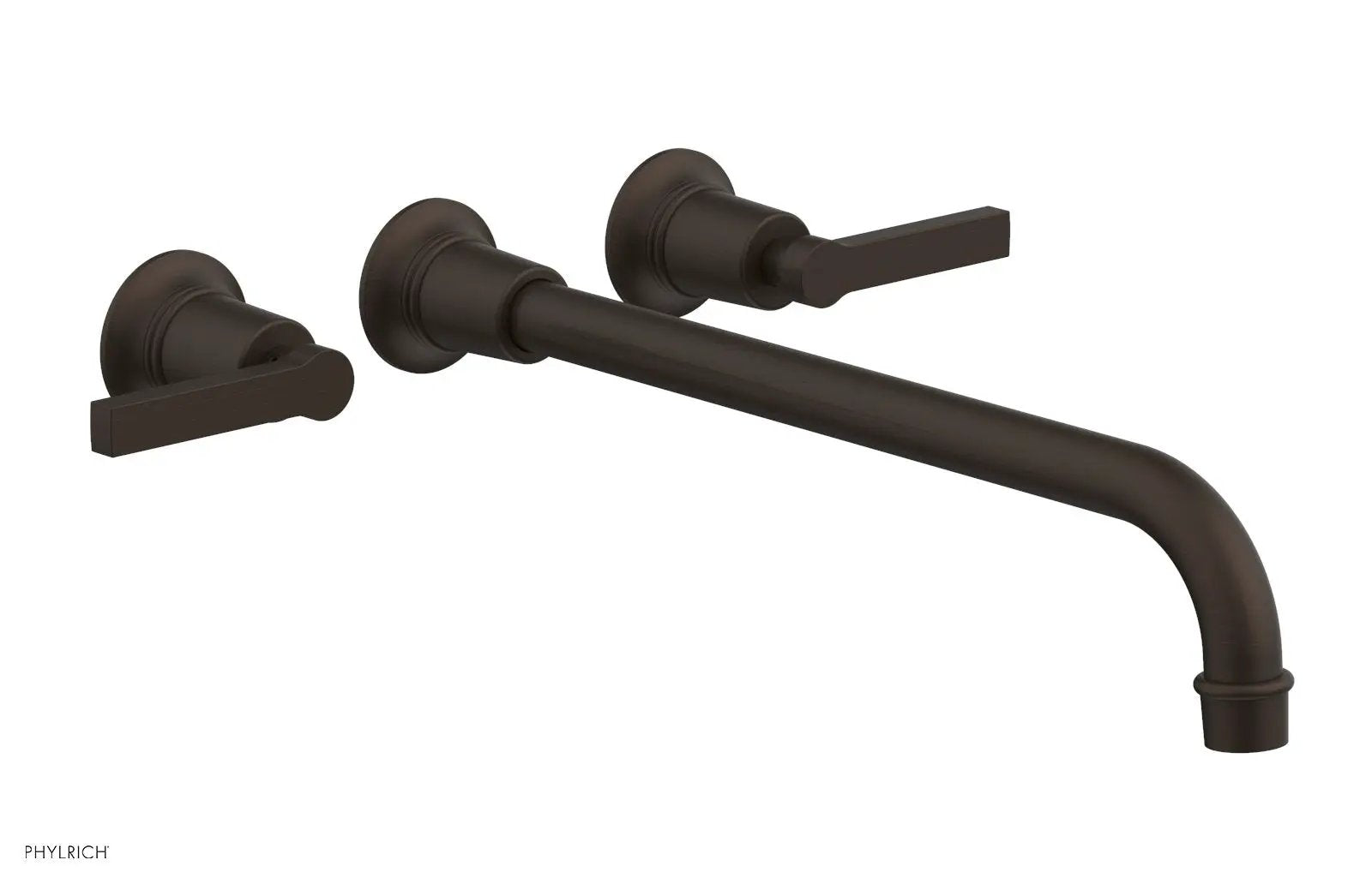 Phylrich HEX MODERN Wall Lavatory Set 14" Spout - Lever Handles by Phylrich