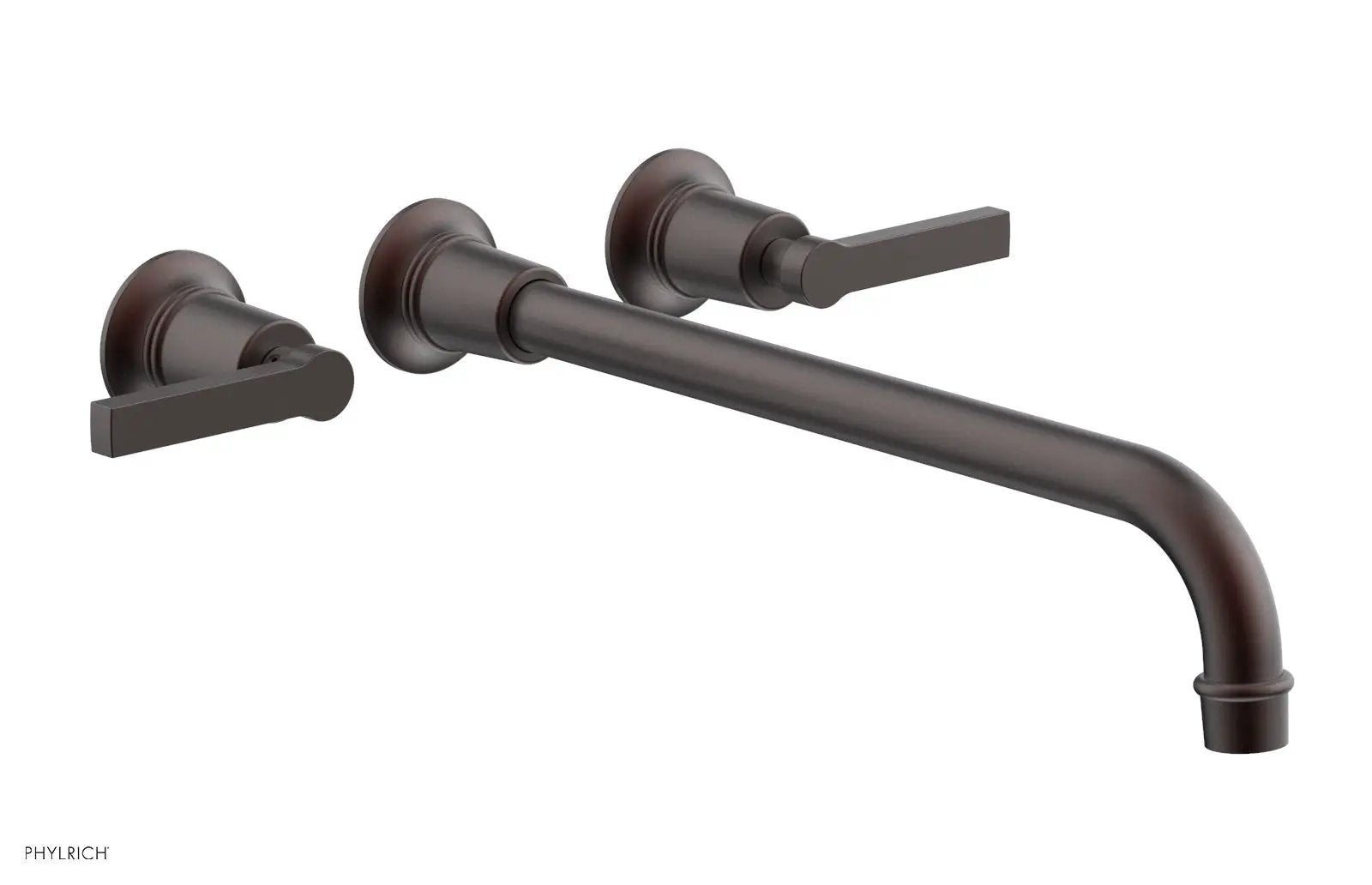 Phylrich HEX MODERN Wall Lavatory Set 14" Spout - Lever Handles by Phylrich