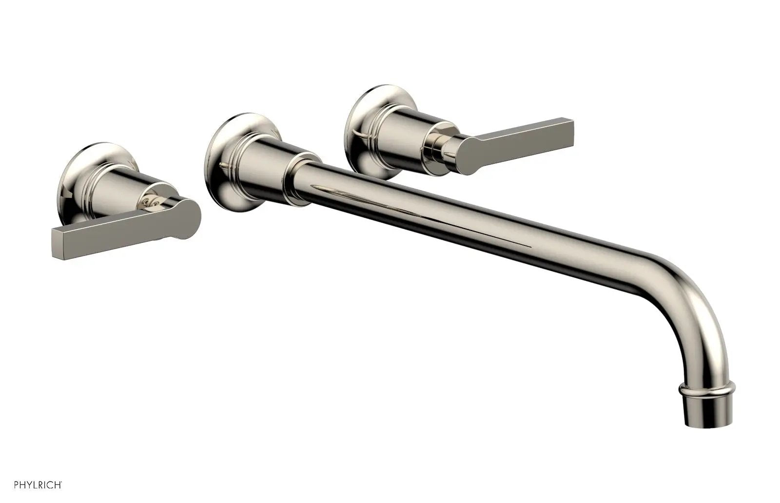 Phylrich HEX MODERN Wall Lavatory Set 14" Spout - Lever Handles by Phylrich
