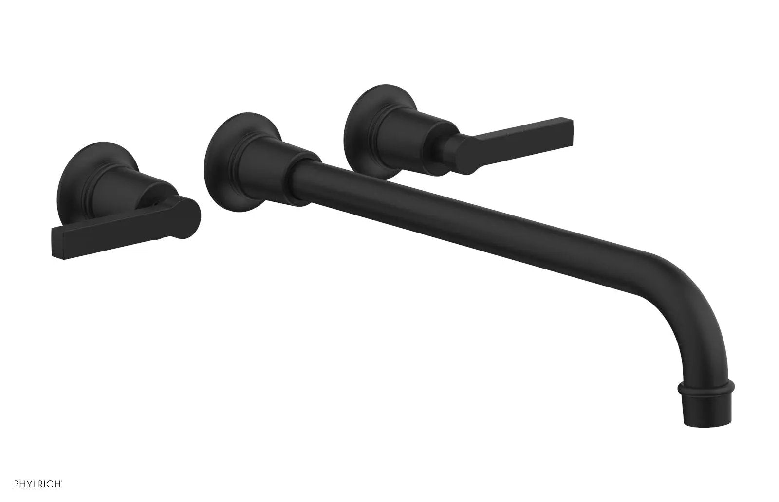 Phylrich HEX MODERN Wall Lavatory Set 14" Spout - Lever Handles by Phylrich