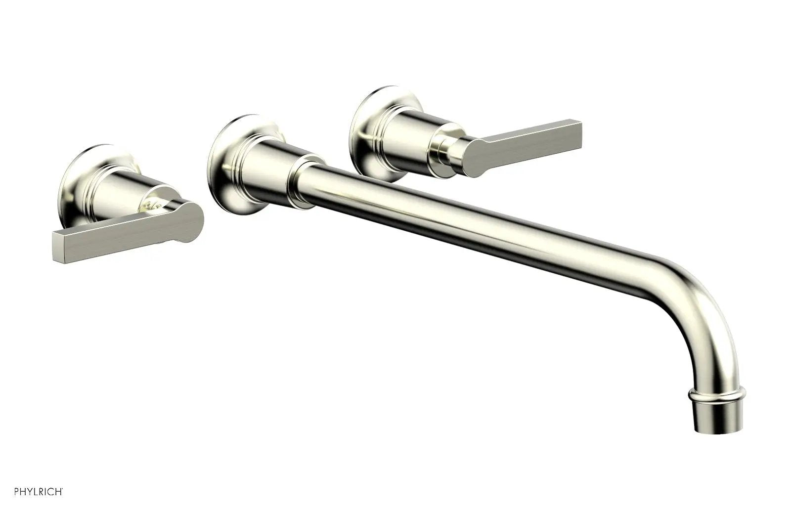 Phylrich HEX MODERN Wall Lavatory Set 14" Spout - Lever Handles by Phylrich