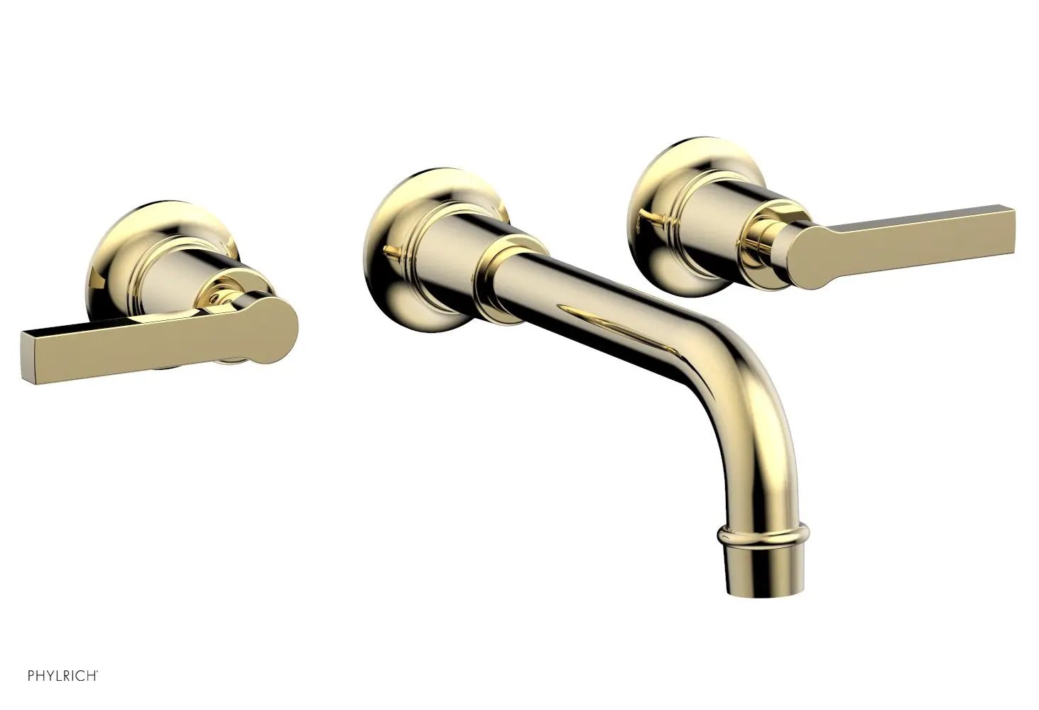 Phylrich HEX MODERN Wall Lavatory Set with Lever Handles by Phylrich
