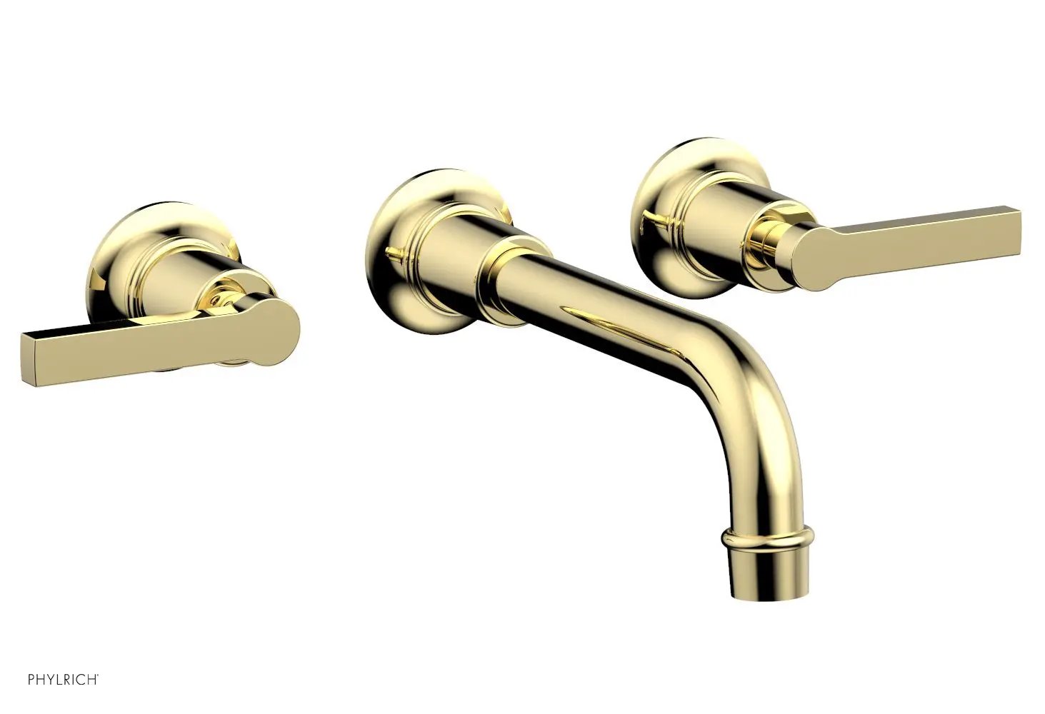 Phylrich HEX MODERN Wall Lavatory Set with Lever Handles by Phylrich
