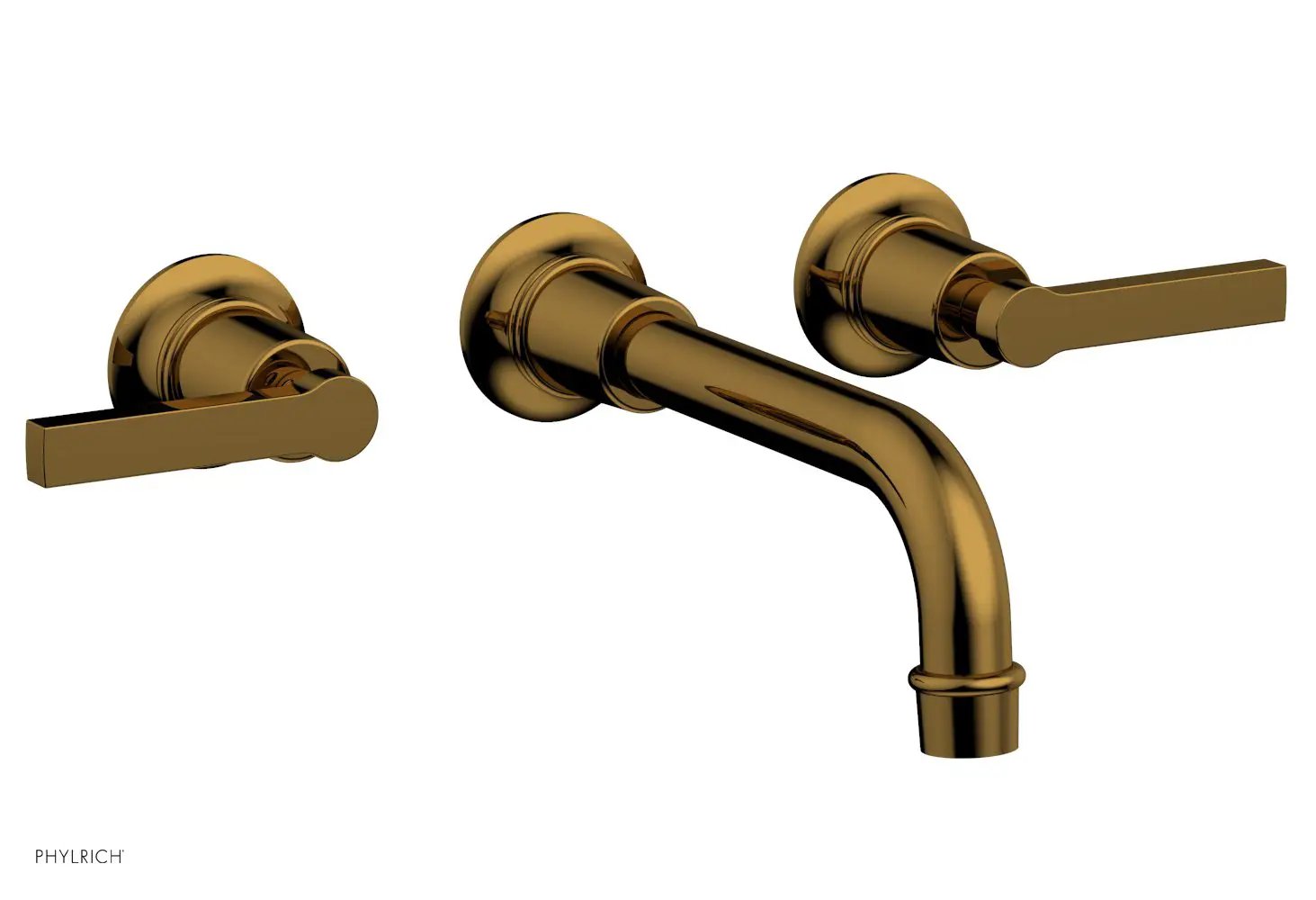 Phylrich HEX MODERN Wall Lavatory Set with Lever Handles by Phylrich