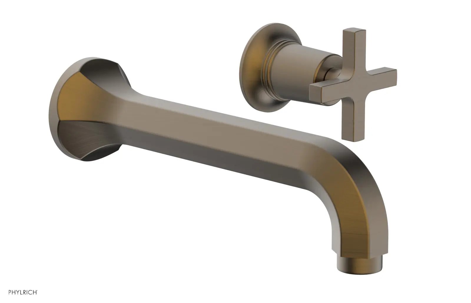 Phylrich HEX MODERN Single Handle Wall Lavatory Set - Cross Handle by Phylrich
