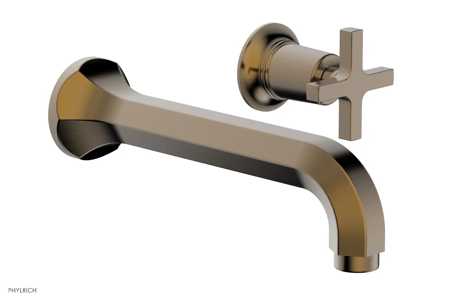 Phylrich HEX MODERN Single Handle Wall Lavatory Set - Cross Handle by Phylrich