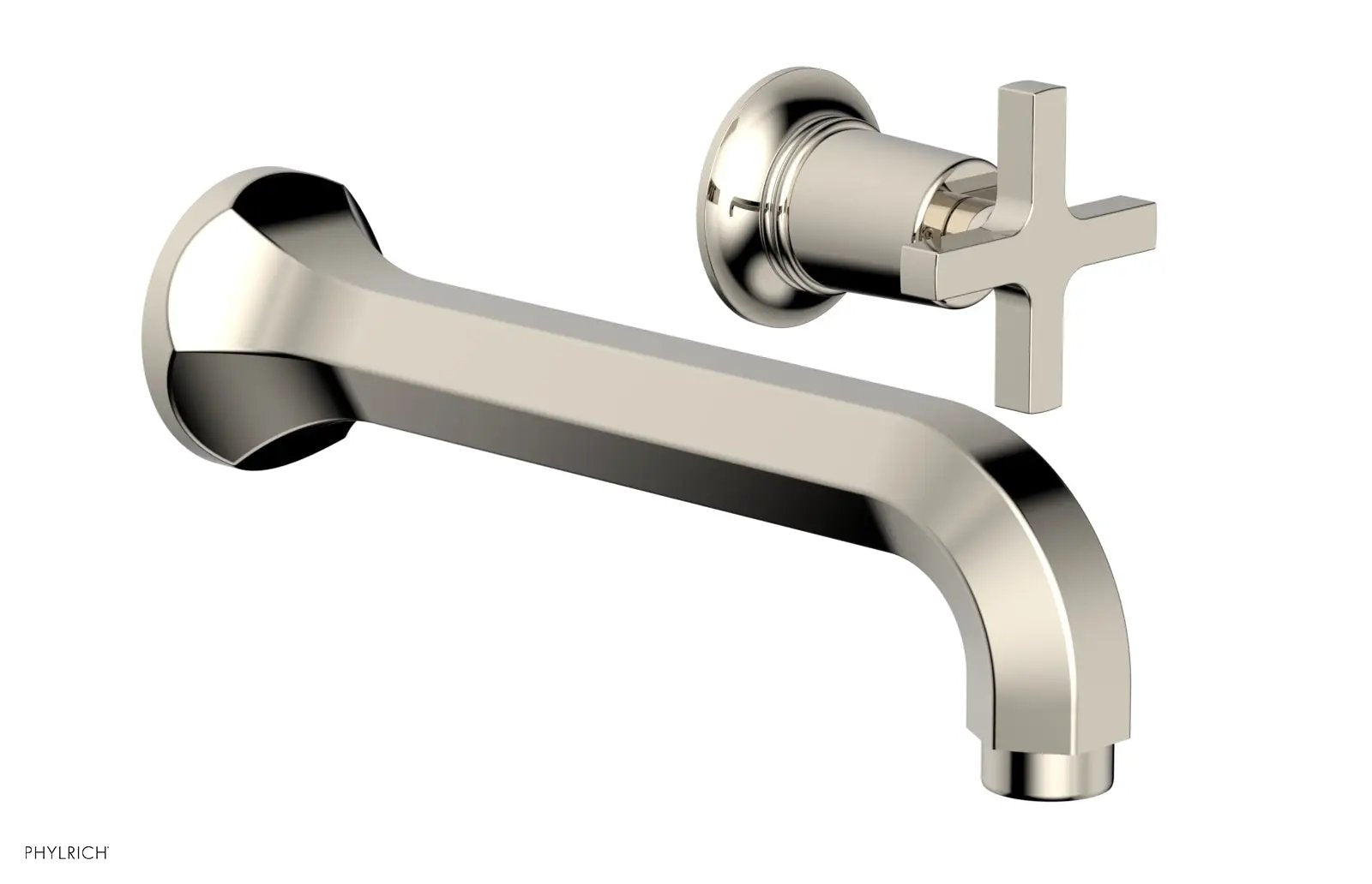 Phylrich HEX MODERN Single Handle Wall Lavatory Set - Cross Handle by Phylrich