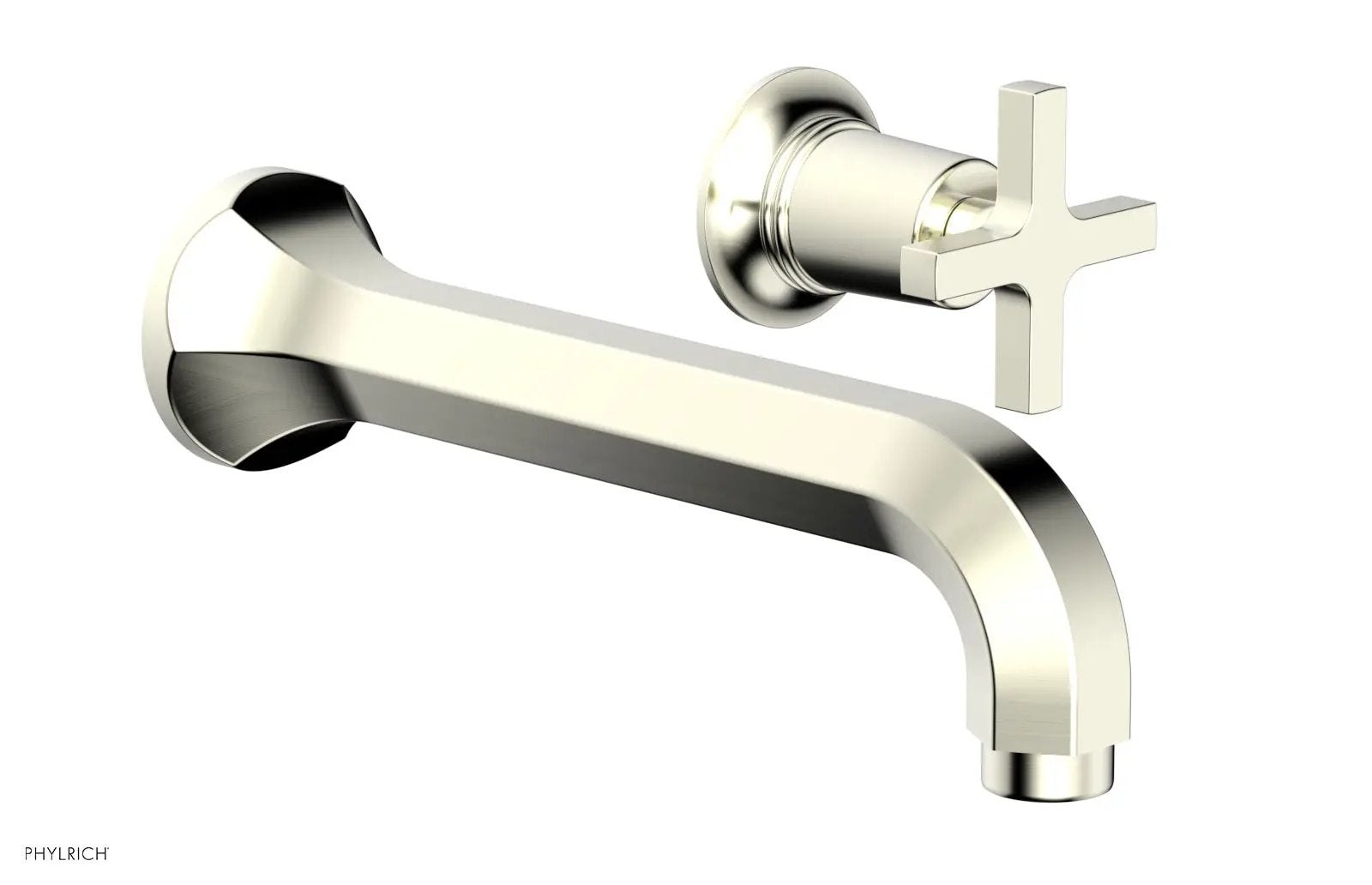 Phylrich HEX MODERN Single Handle Wall Lavatory Set - Cross Handle by Phylrich