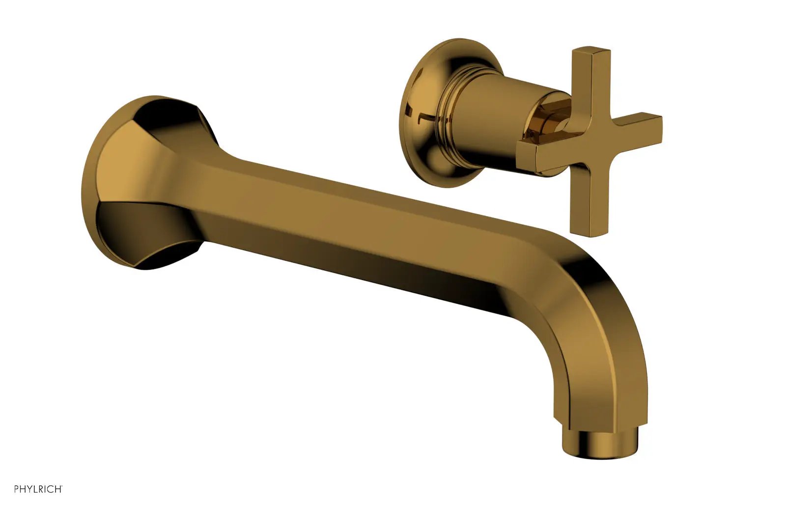 Phylrich HEX MODERN Single Handle Wall Lavatory Set - Cross Handle by Phylrich