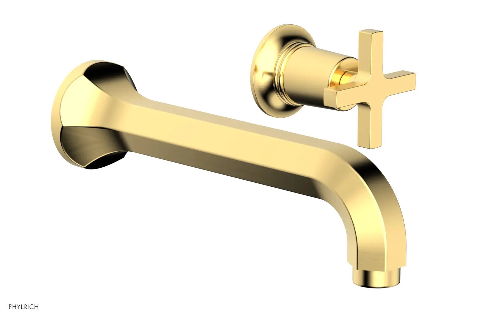 Phylrich HEX MODERN Single Handle Wall Lavatory Set - Cross Handle by Phylrich