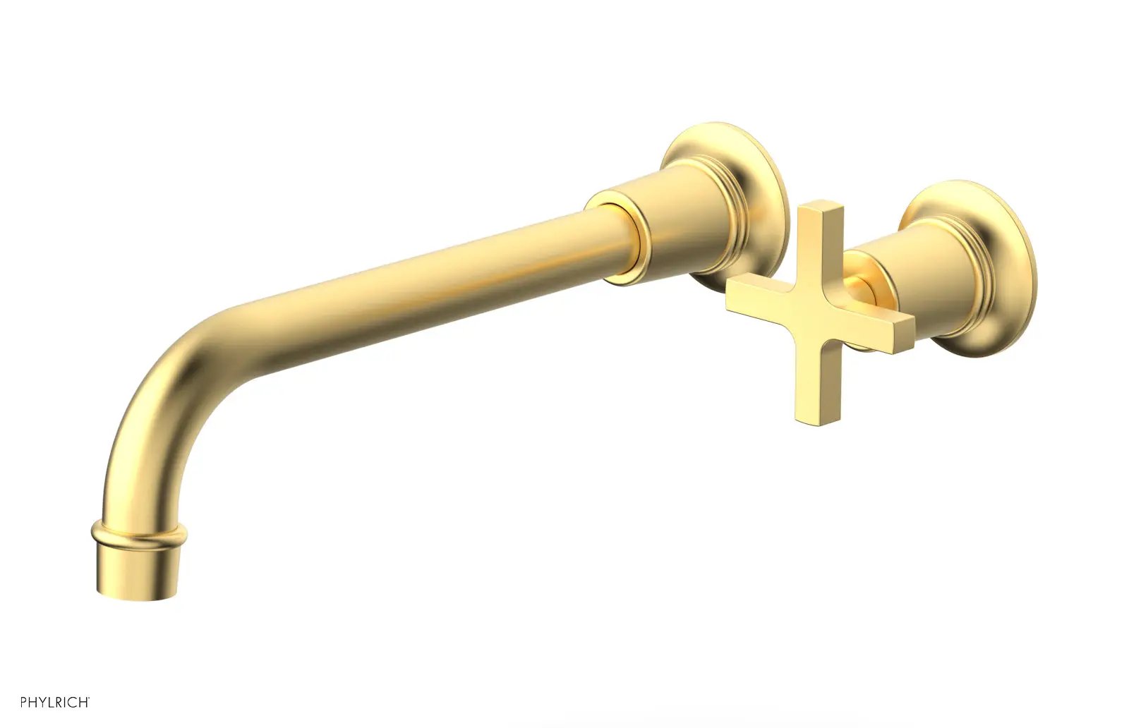 Phylrich HEX MODERN 10" Single Handle Wall Lavatory Set - Cross Handle by Phylrich