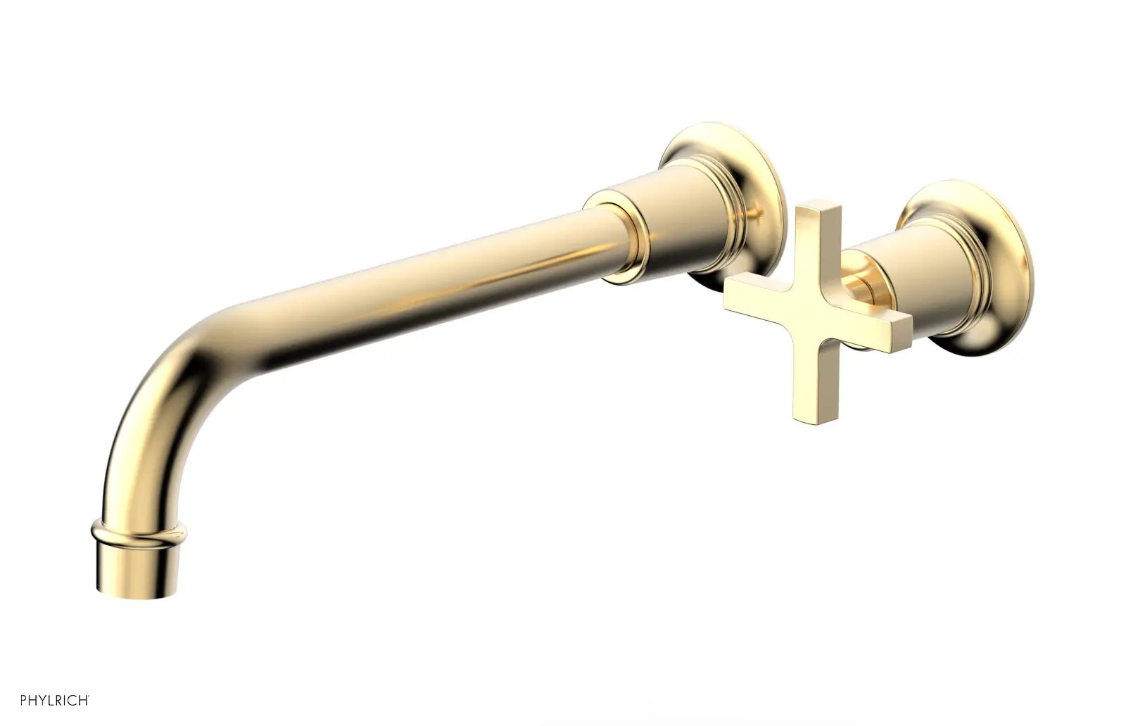 Phylrich HEX MODERN 10" Single Handle Wall Lavatory Set - Cross Handle by Phylrich