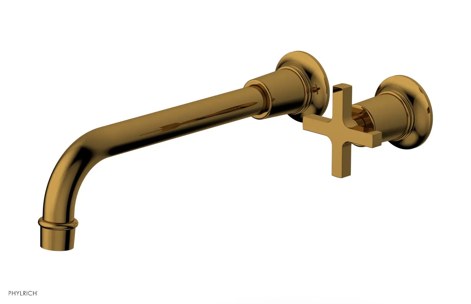 Phylrich HEX MODERN 10" Single Handle Wall Lavatory Set - Cross Handle by Phylrich