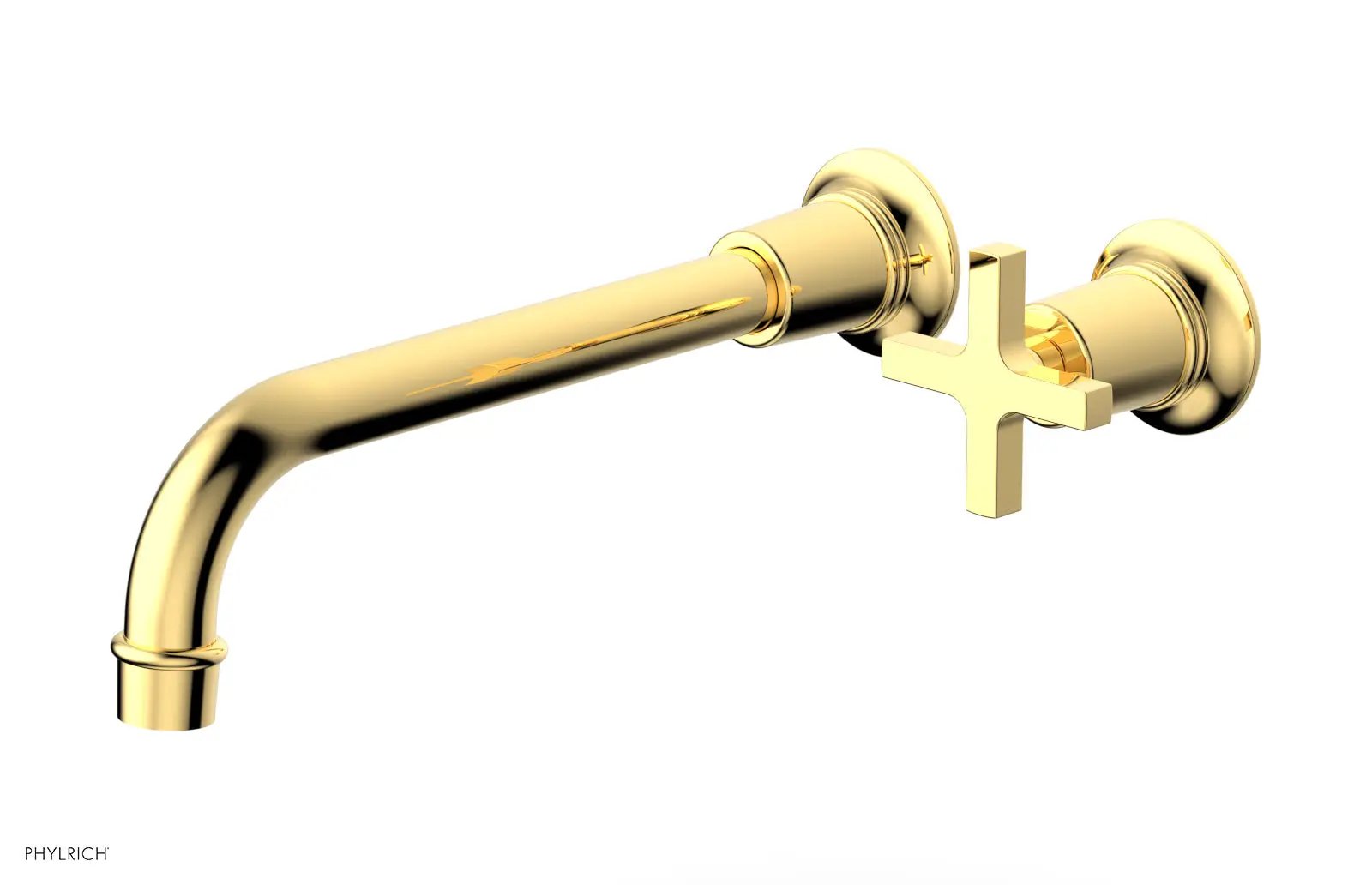 Phylrich HEX MODERN 10" Single Handle Wall Lavatory Set - Cross Handle by Phylrich