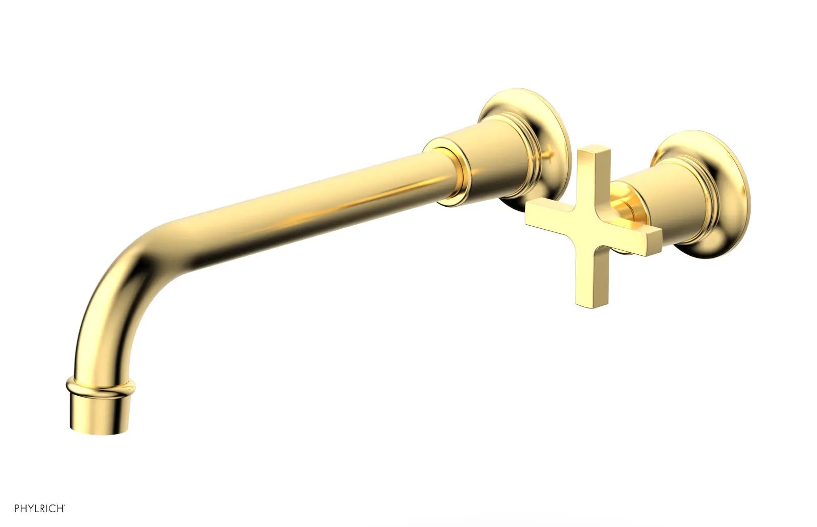 Phylrich HEX MODERN 10" Single Handle Wall Lavatory Set - Cross Handle by Phylrich