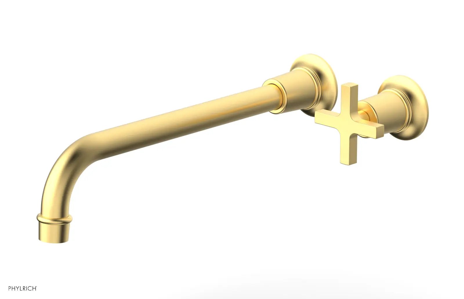 Phylrich HEX MODERN 12" Single Handle Wall Lavatory Set - Cross Handle by Phylrich