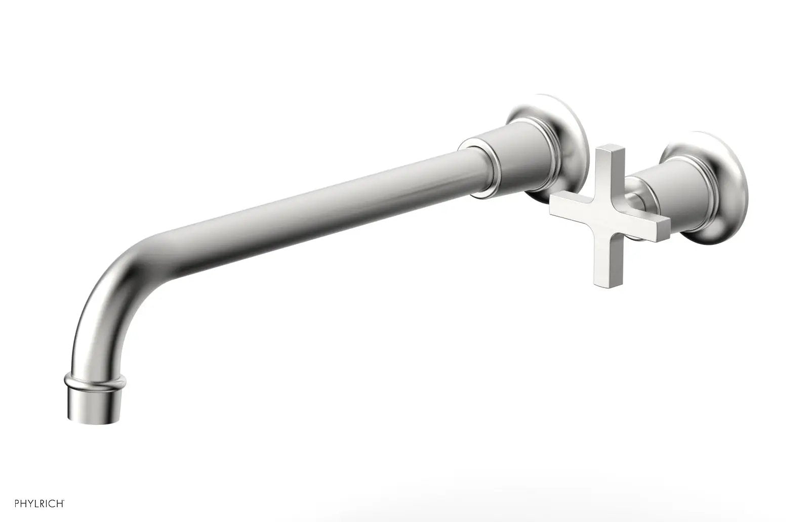 Phylrich HEX MODERN 12" Single Handle Wall Lavatory Set - Cross Handle by Phylrich