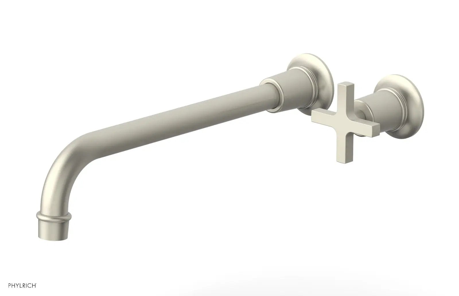 Phylrich HEX MODERN 12" Single Handle Wall Lavatory Set - Cross Handle by Phylrich