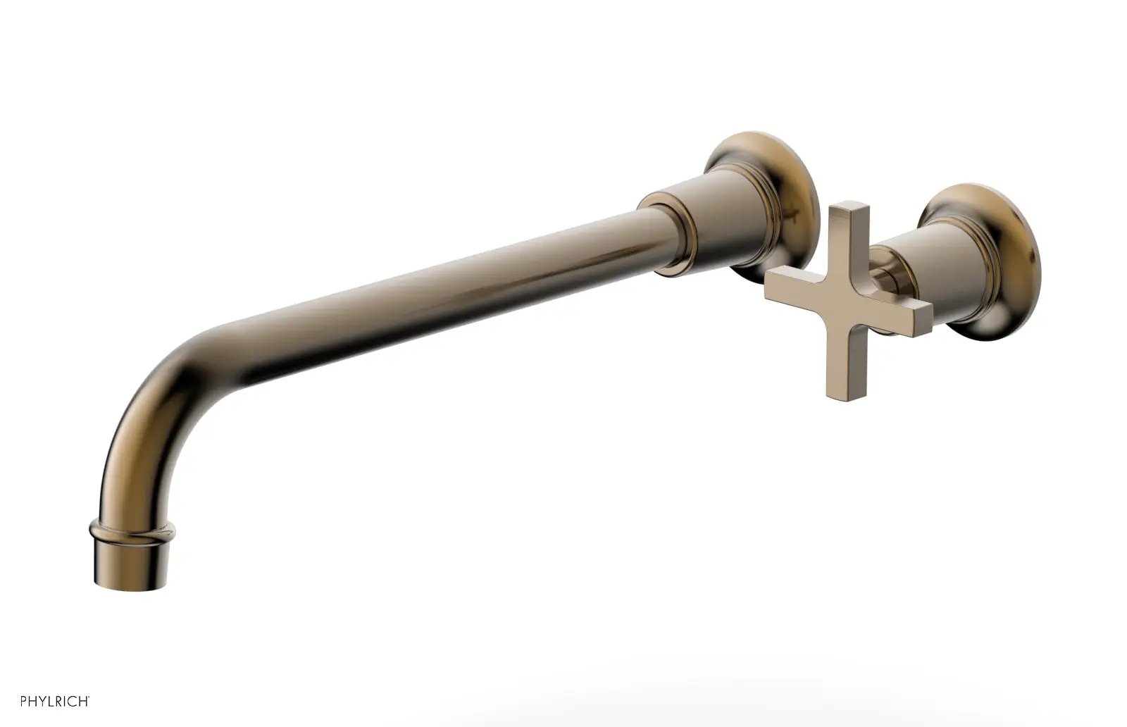 Phylrich HEX MODERN 12" Single Handle Wall Lavatory Set - Cross Handle by Phylrich