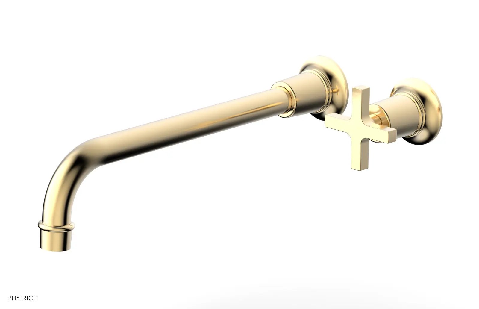 Phylrich HEX MODERN 12" Single Handle Wall Lavatory Set - Cross Handle by Phylrich