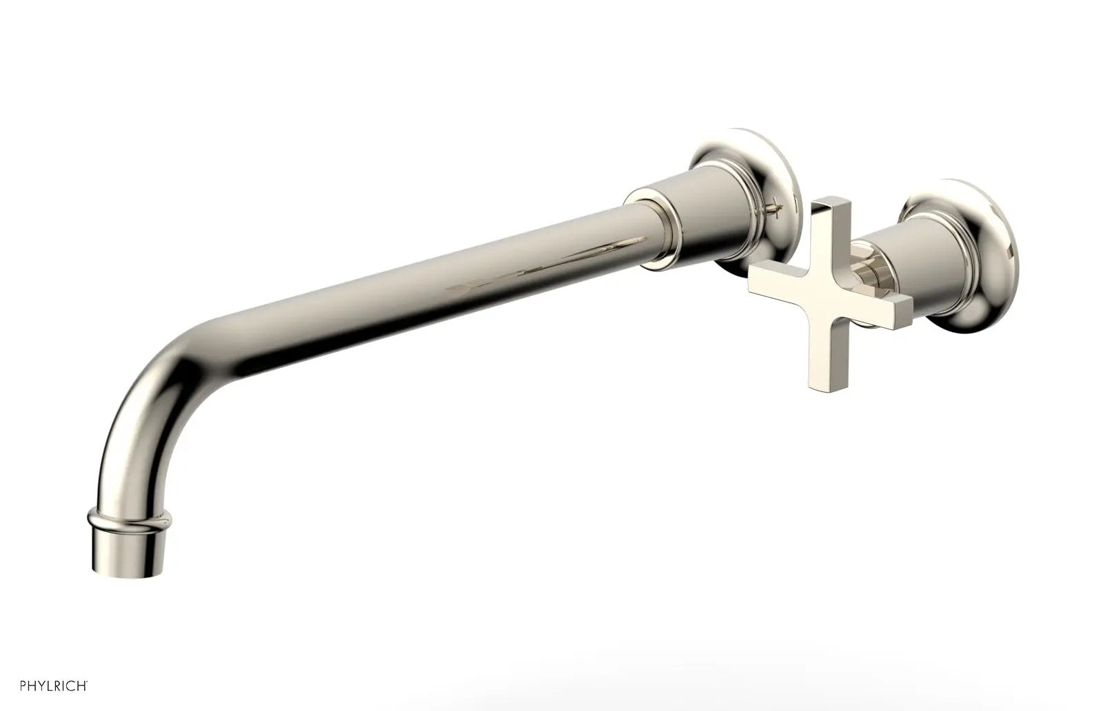 Phylrich HEX MODERN 12" Single Handle Wall Lavatory Set - Cross Handle by Phylrich