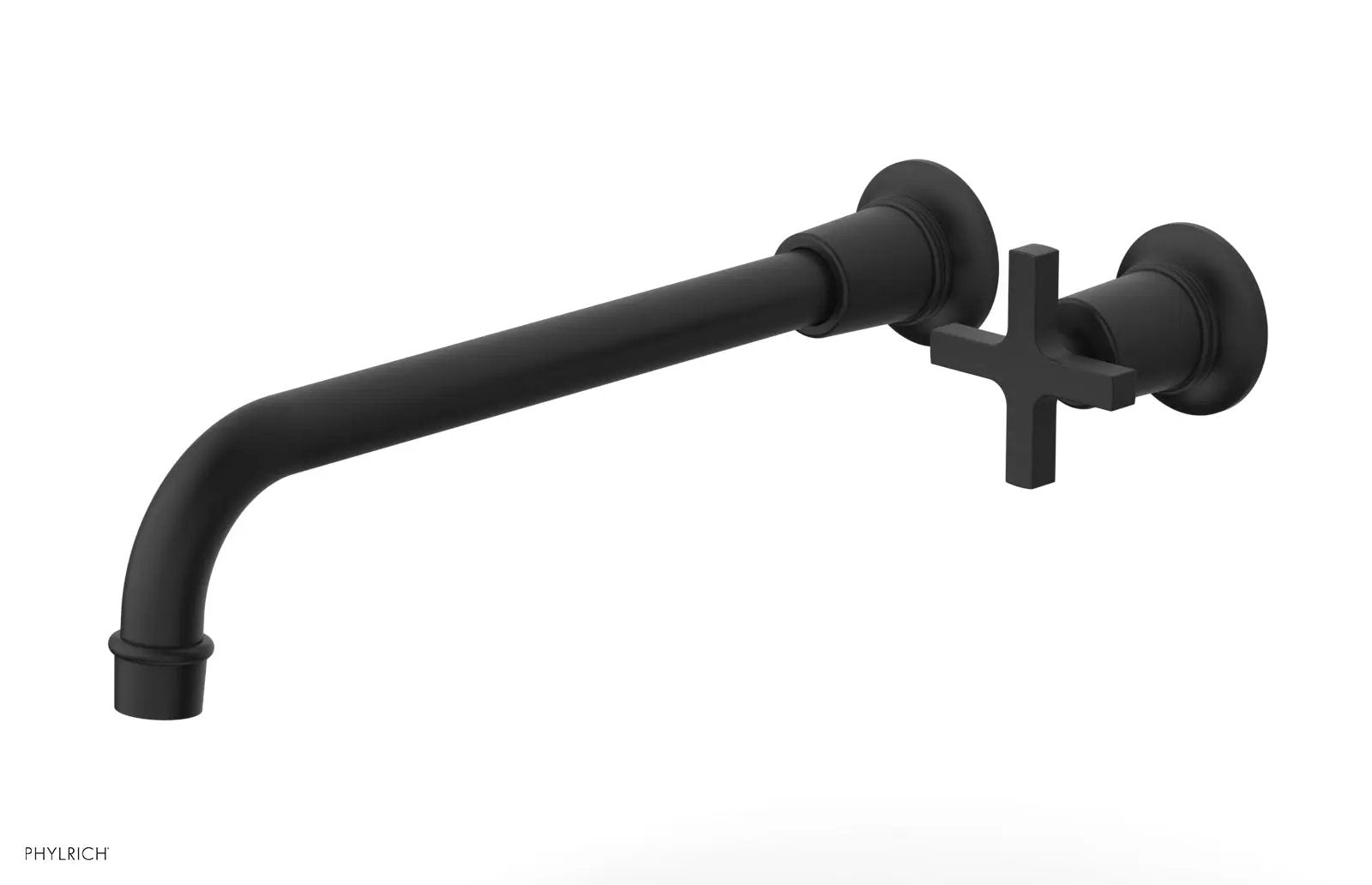 Phylrich HEX MODERN 12" Single Handle Wall Lavatory Set - Cross Handle by Phylrich
