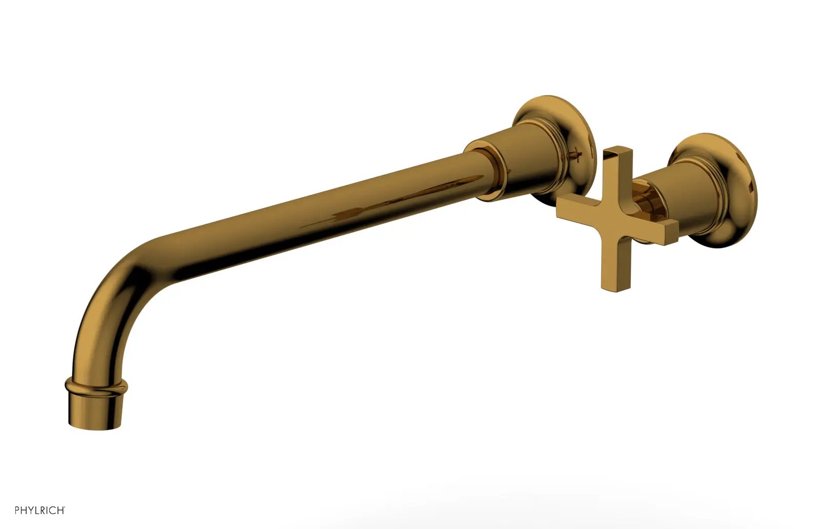 Phylrich HEX MODERN 12" Single Handle Wall Lavatory Set - Cross Handle by Phylrich